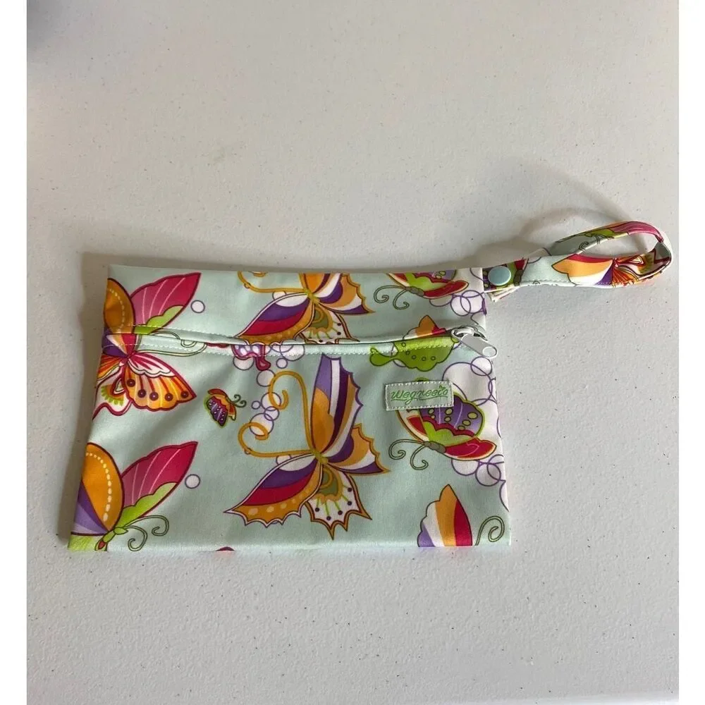 Zippered Butterfly‎ Mini Wet Bag Wristlet